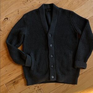 Men's Gray Cardigan Sweater